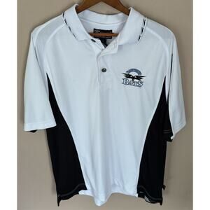 Louisville Bats Polo Shirt Men XL Black & White Short Sleeve MiLB